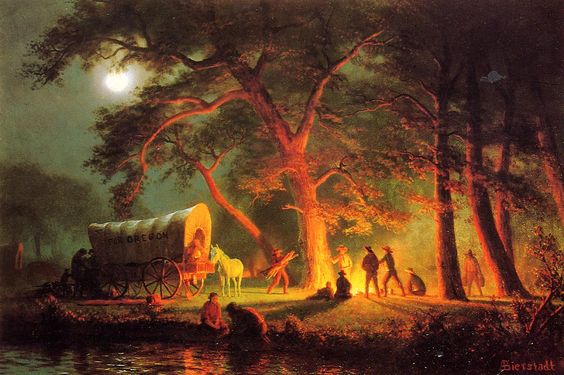 he Oregon Trail painting originally painted by Albert Bierstadt